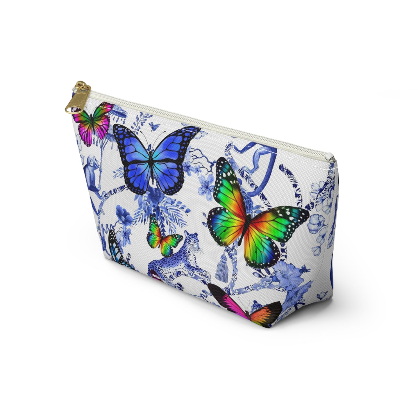 Chinoiserie Butterfly cosmetic Makeup Case Accessory Pouch