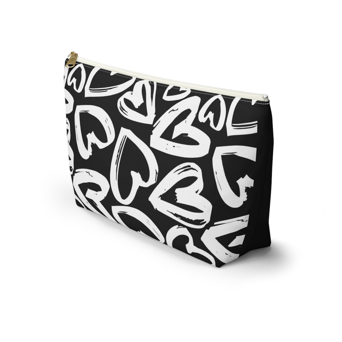 Grafitti Hearts  Cosmetic Makeup Case Accessory Pouch