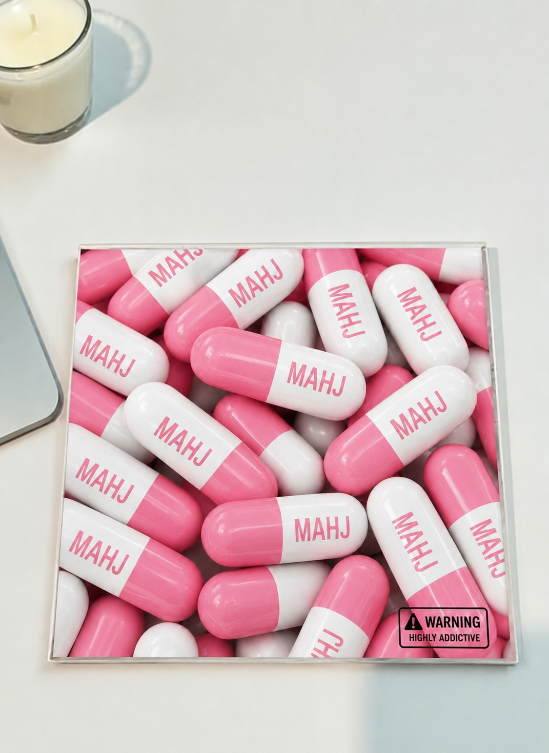 Addicted To Mahjong Pill Coaster Set