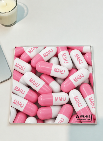 Addicted To Mahjong Pill Coaster Set