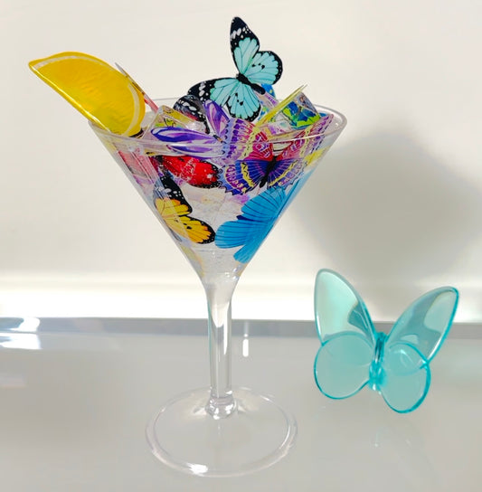 Butterfly Lover Martini Glass