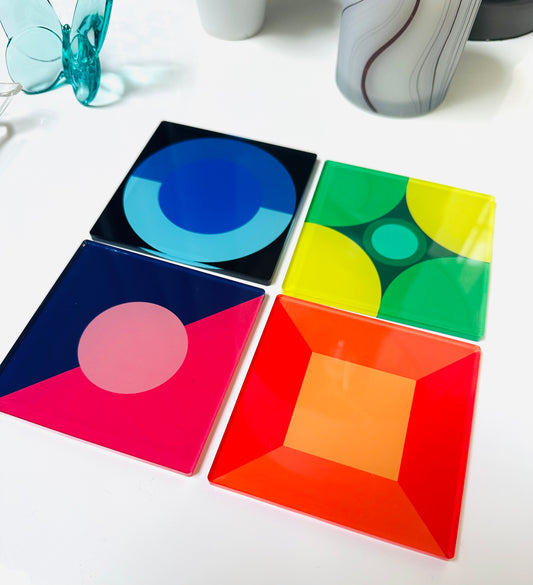 Mod Brights Acrylic Coaster Set