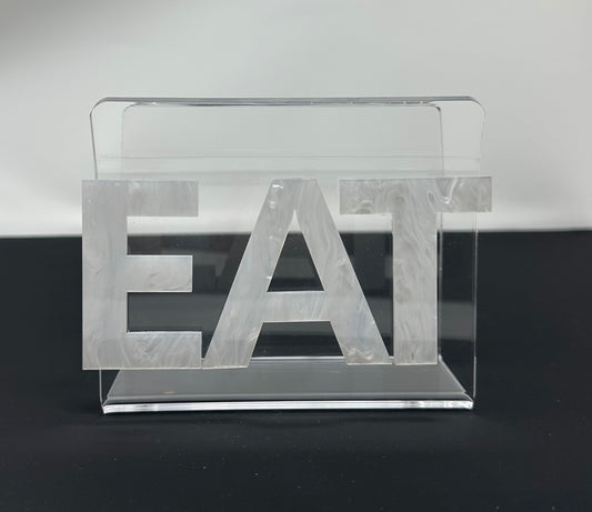 Acrylic Napkin Holder Pearlized White EAT