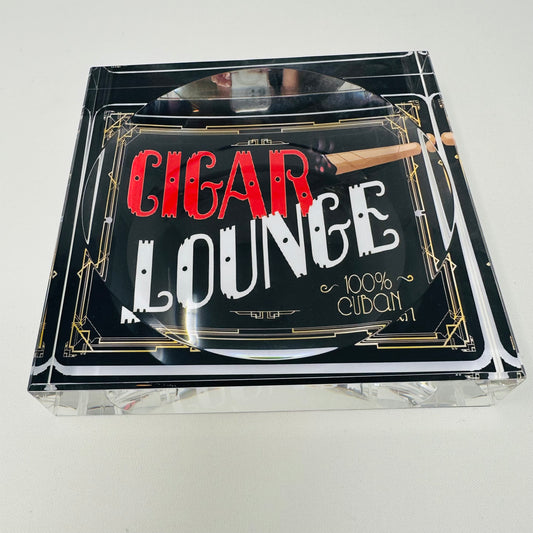 Cigar Lounge Cigar Acrylic Block Candy Dish Catchall
