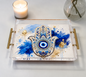 Hamsa Evil Eye Art Acrylic Tray