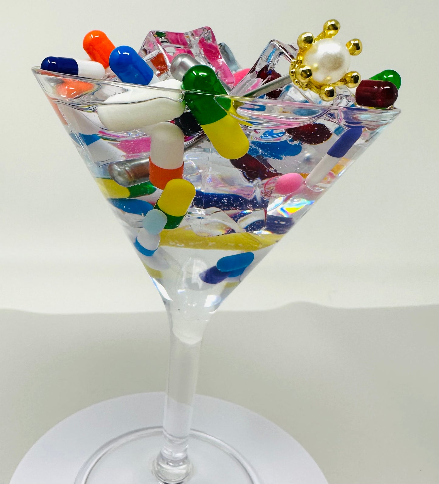 Drink Your Meds Pill Martini Glass