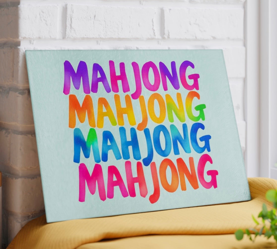 Mahjong Cutting Board Serving Platter