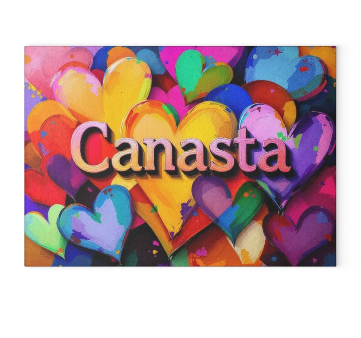 Canasta Hearts Cutting Board