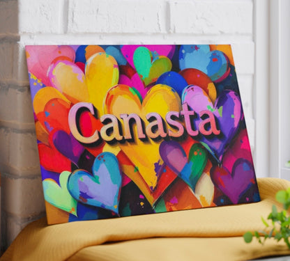 Canasta Hearts Cutting Board