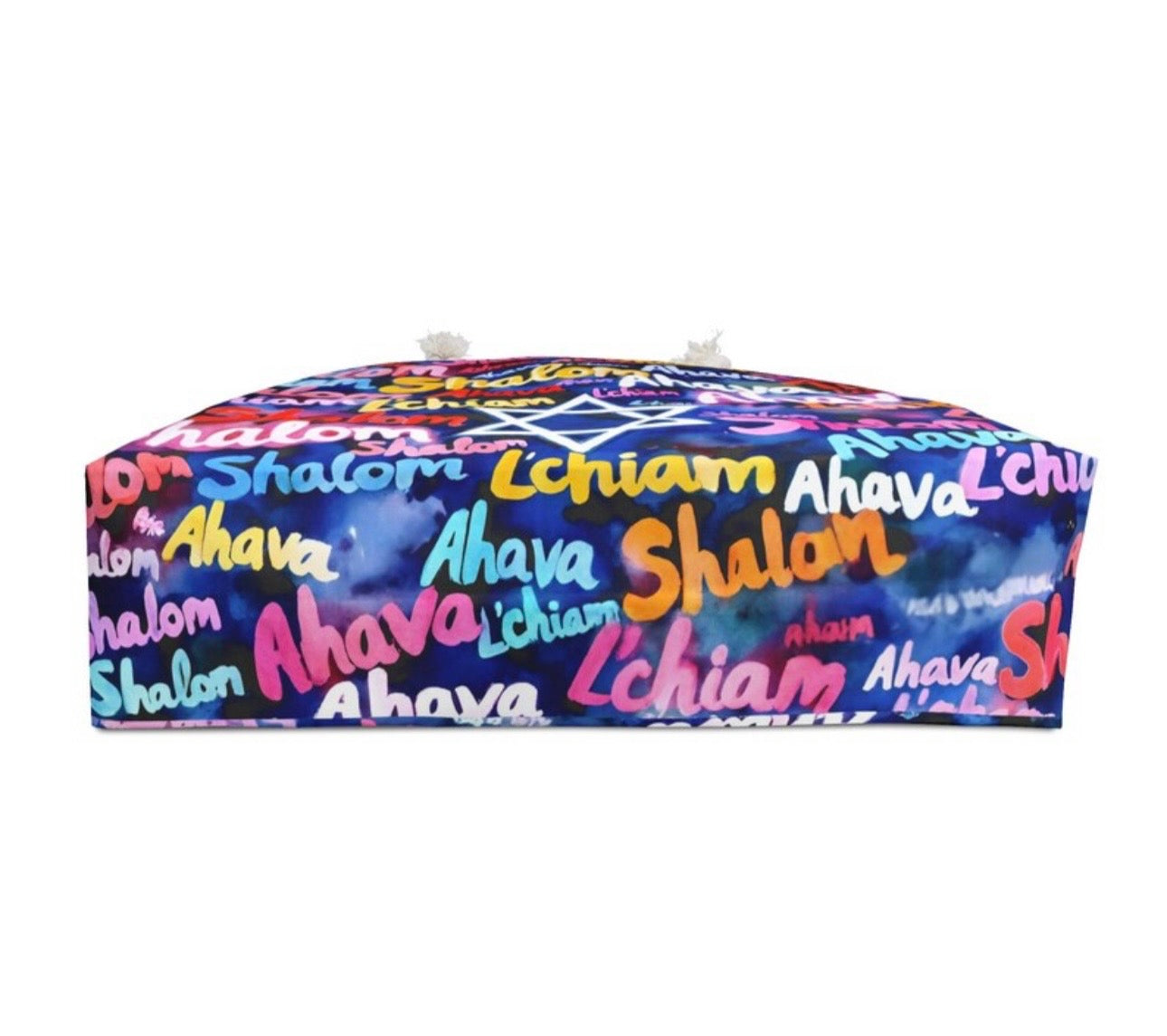 Ahava Shalom Collage Judaica Tote Bag