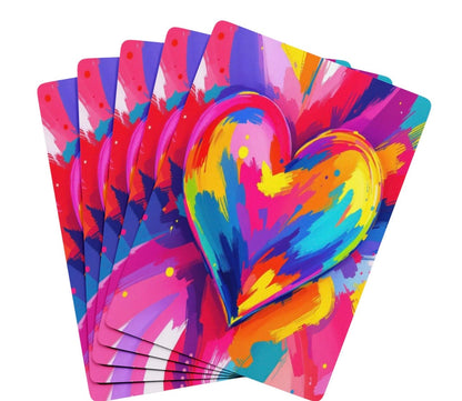 Abstract Art Heart Canasta Deck Of Playing Cards