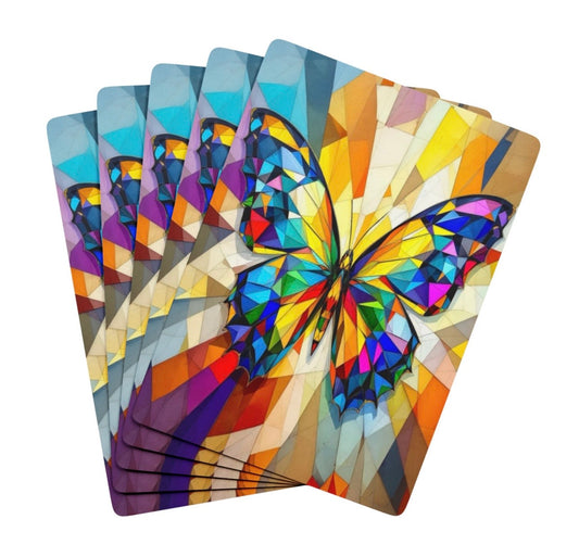 Abstract Butterfly Art Deco Of Playing Cards