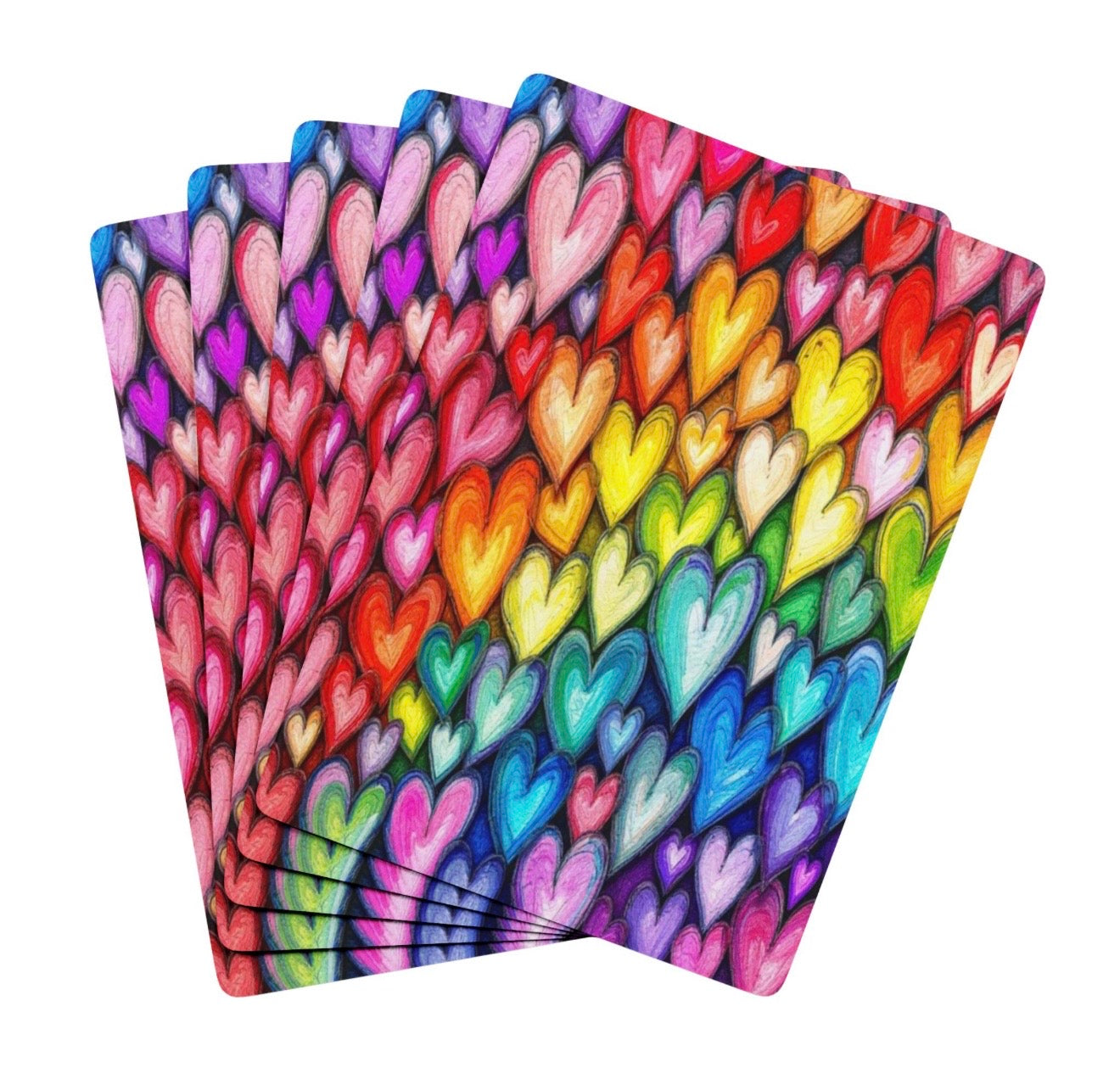 Love Hearts Canasta Deck Of Playing Cards