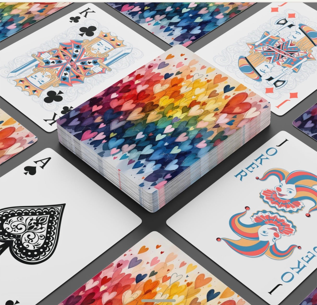Heart Lover Canasta Deck Of Playing Cards