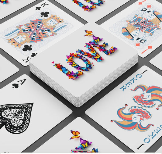 Love Butterfly Art Canasta Deck Of Playing Cards