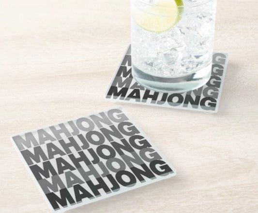 Mahjong Lover Glass Coaster Set