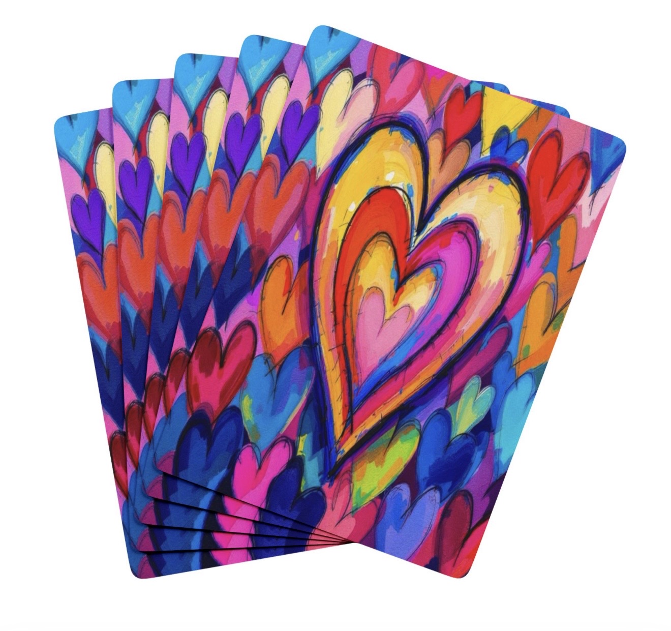 Artful Hearts Canasta Deck Of Playing Cards
