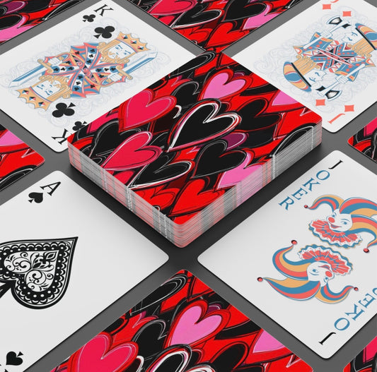 Heart Lover Canasta Deck Of Playing Cards