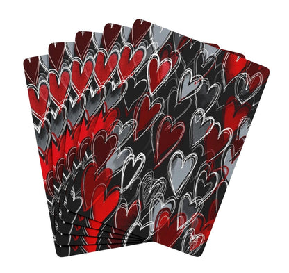 Modern Hearts Art Canasta Deck Of Playing Cards
