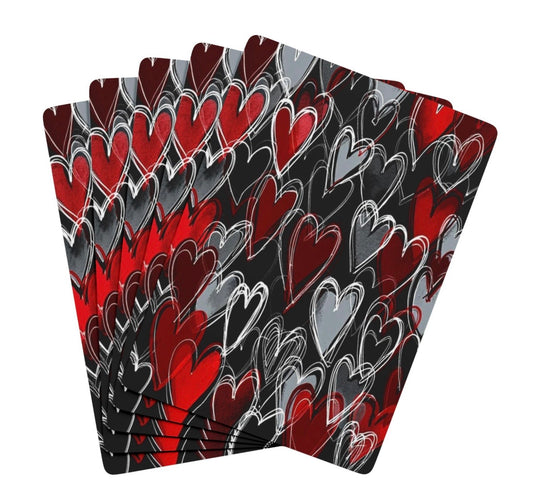 Modern Hearts Art Canasta Deck Of Playing Cards