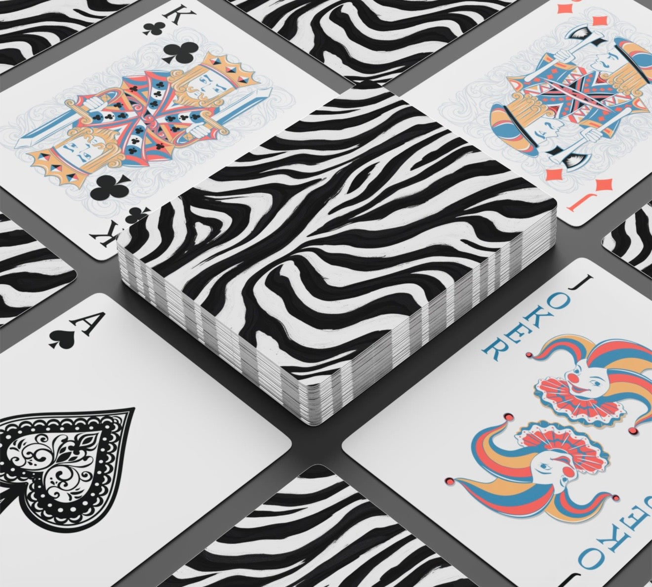 Zebra Art Canasta Deck Of Playing Cards