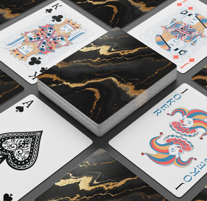 Black Agate Marble Canasta Deck Of Playing Cards