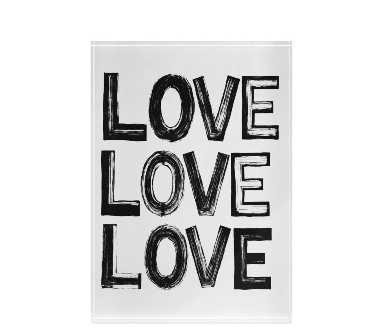 Love Love Love Crystal Block Table Decor