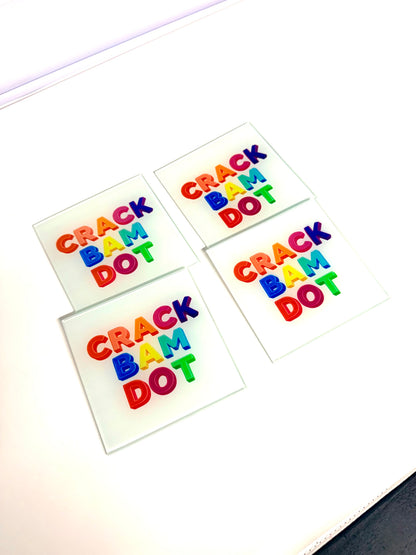 Crack Bam Dot Mahjong Coaster Set