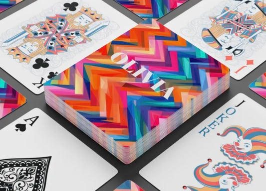 Personalized Chevron Art Deck Of Playing Cards Canasta Cards