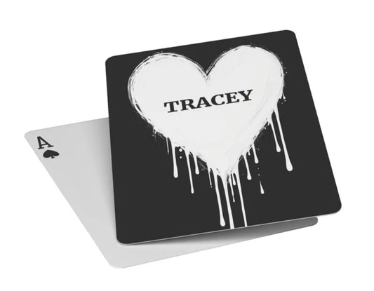 Personalized Modern Heart Deck Of Canasta Playing Cards