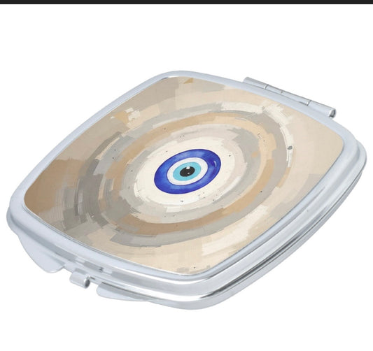 Evil Eye Art Compact Mirror