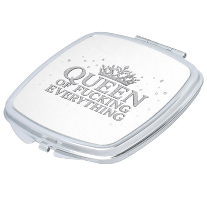 Queen Of Fucking Everything Diamond Compact Pocket Mirror