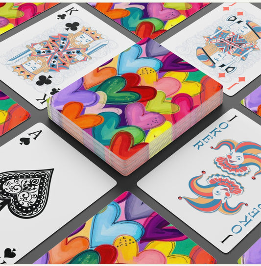 Color hearts Art Deck Of Playing Cards