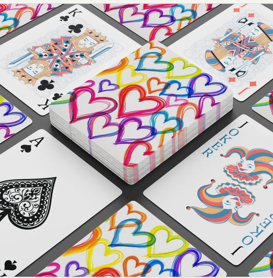 Graffiti Hearts Deck Of Playing Cards Canasta