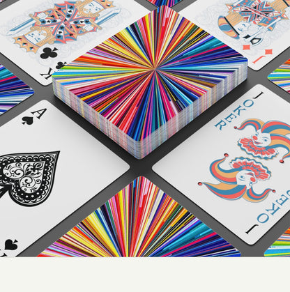 Abstract Modern Colorful Deck Of Playing Cards Canasta