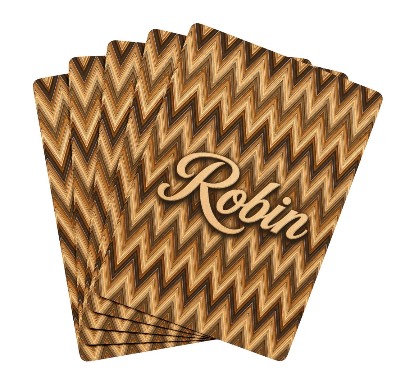 Personalized Chevron Deck Of Playing Cards Canasta Cards
