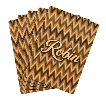 Personalized Chevron Deck Of Playing Cards Canasta Cards