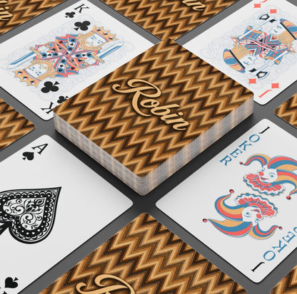 Personalized Chevron Deck Of Playing Cards Canasta Cards