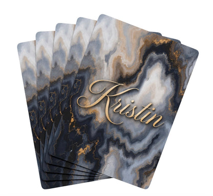 Personalized Agate Deck Of Playing Cards Canasta Cards