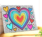 Pop Abstract Art Heart Cutting Board