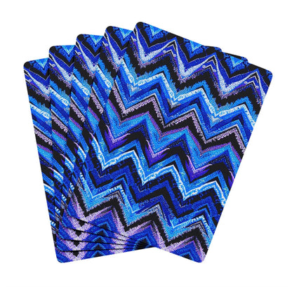 Chevron Blues Art Deck Of Playing Cards