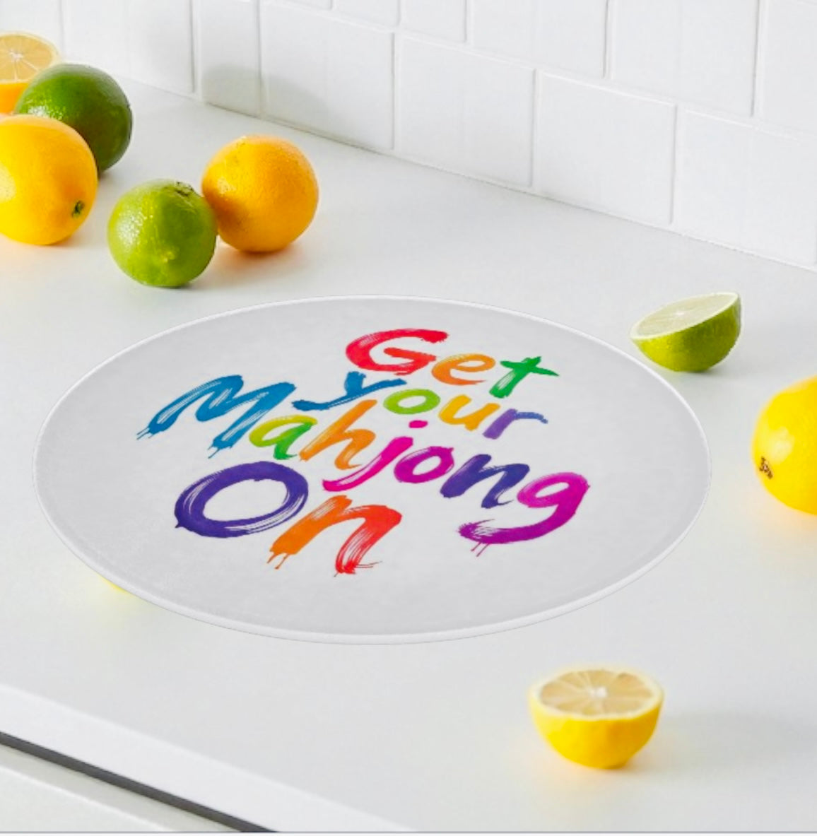 Get Your Mahjong On Cutting Board Serving Platter