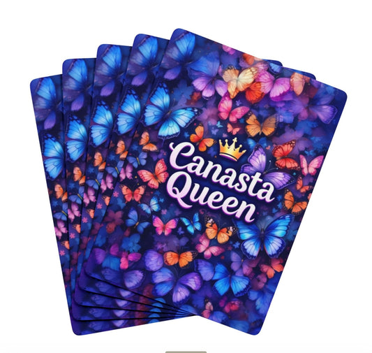 Canasta Queen Butterfly Art Deck Of Playing Cards