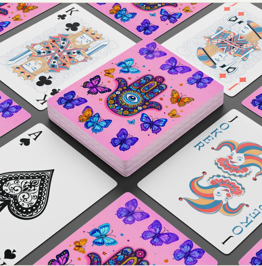 Evil Eye Hamsa Butterfly Deck Of Playing Cards