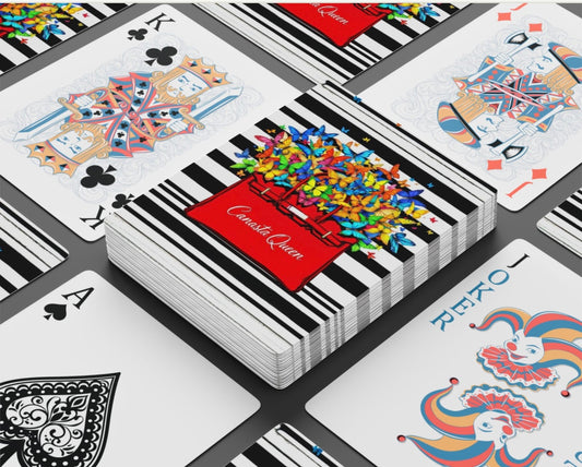 Canasta Queen Butterfly  Deck Of Playing Cards