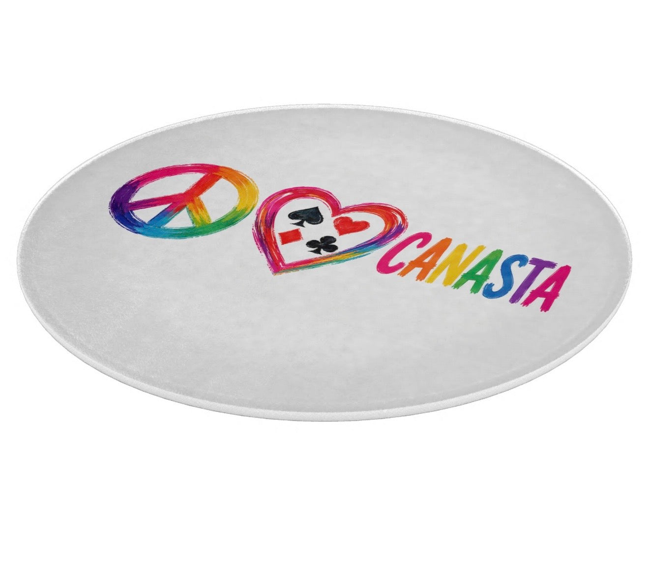 Peace  Love Canasta Cutting Board Serving Platter