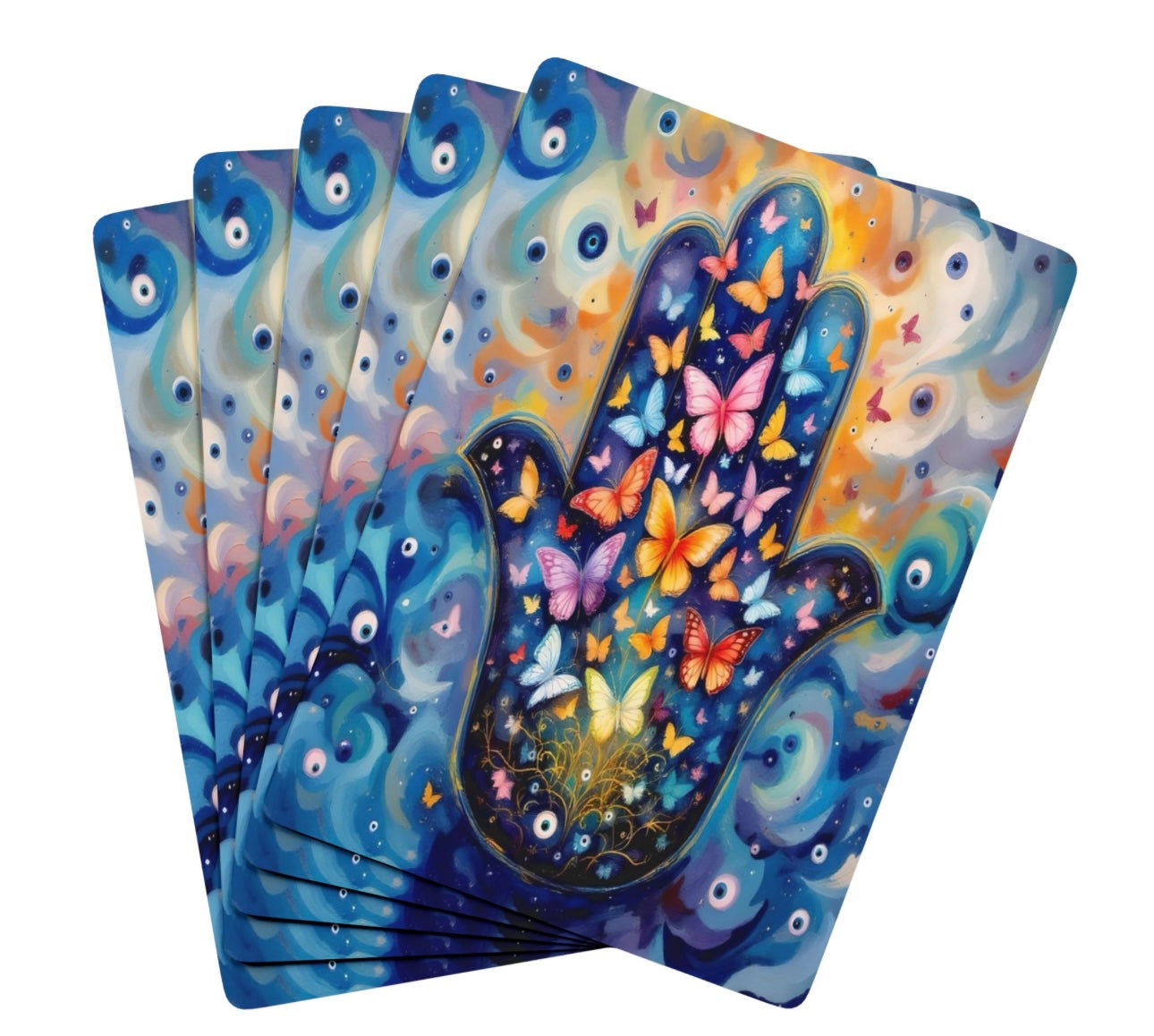 Hamsa Butterfly Set Of Playing Cards