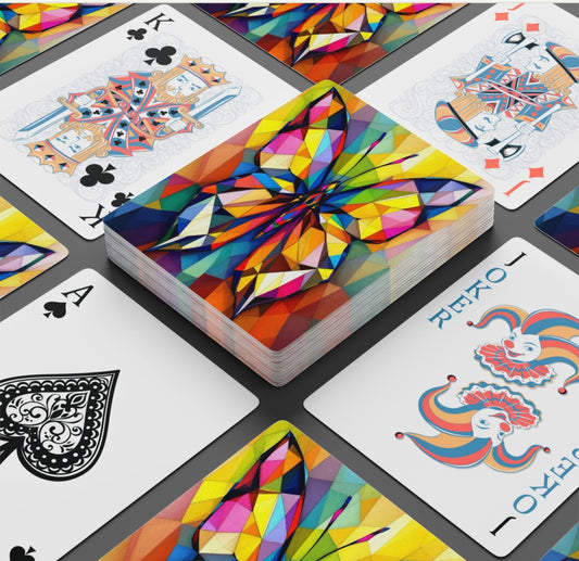 Abstract Butterfly Set Of Playing Cards