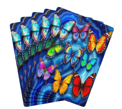 Butterfly Blues Agate Deck Of Playing Cards