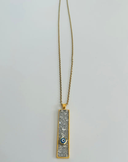 Evil Eye Semi Precious Gold Necklace